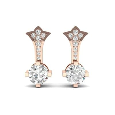 Crest Diamond Drop Earrings (0.5 CTW) Side View