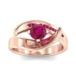 Dancer Ruby Bypass Engagement Ring (0.59 CTW) Top Dynamic View
