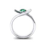 Dancer Emerald Bypass Engagement Ring (0.59 CTW) Side View