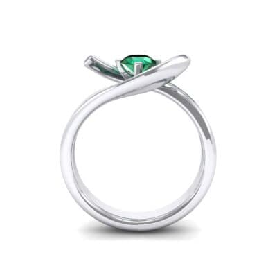 Dancer Emerald Bypass Engagement Ring (0.59 CTW) Side View