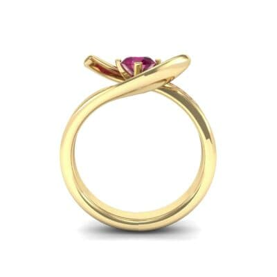 Dancer Ruby Bypass Engagement Ring (0.59 CTW) Side View