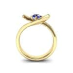 Dancer Blue Sapphire Bypass Engagement Ring (0.59 CTW) Side View