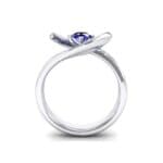 Dancer Blue Sapphire Bypass Engagement Ring (0.59 CTW) Side View