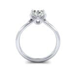 Curl Split Shank Solitaire Diamond Engagement Ring (0.46 CTW) Side View
