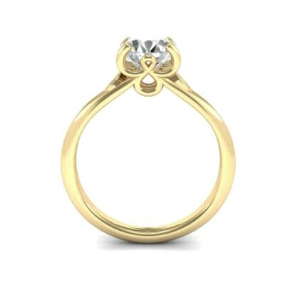 Curl Split Shank Solitaire Diamond Engagement Ring (0.46 CTW) Side View