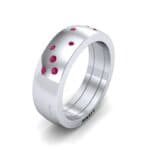 Wide Stellar Embedded Ruby Ring (0.17 CTW) Perspective View