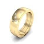 Wide Stellar Embedded Diamond Ring (0.14 CTW) Perspective View