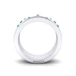 Wide Stellar Embedded Emerald Ring (0.17 CTW) Side View