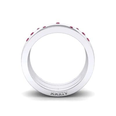 Wide Stellar Embedded Ruby Ring (0.17 CTW) Side View
