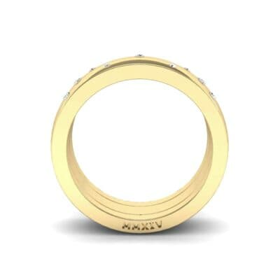 Wide Stellar Embedded Diamond Ring (0.14 CTW) Side View