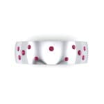 Wide Stellar Embedded Ruby Ring (0.17 CTW) Top Flat View