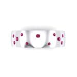 Wide Stellar Embedded Ruby Ring (0.17 CTW) Top Flat View