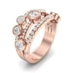 Triple Band Seven-Stone Diamond Ring (1.86 CTW) Perspective View