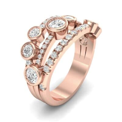Triple Band Seven-Stone Diamond Ring (1.86 CTW) Perspective View
