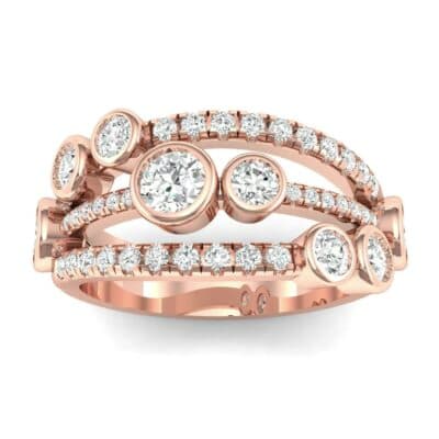 Triple Band Seven-Stone Diamond Ring (1.86 CTW) Top Dynamic View