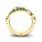 Triple Band Seven-Stone Emerald Ring (2.34 CTW) Side View