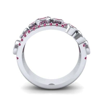 Triple Band Seven-Stone Ruby Ring (2.34 CTW) Side View