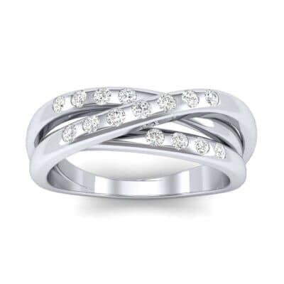 Rolling Triple Band Diamond Ring (0.23 CTW) Top Dynamic View