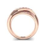 Rolling Triple Band Ruby Ring (0.3 CTW) Side View