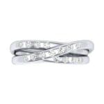 Rolling Triple Band Diamond Ring (0.23 CTW) Top Flat View