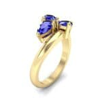 Open Band Pear-Shape Blue Sapphire Ring (1.08 CTW) Perspective View