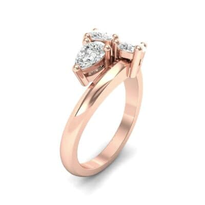 Open Band Pear-Shape Diamond Ring (1.08 CTW) Perspective View