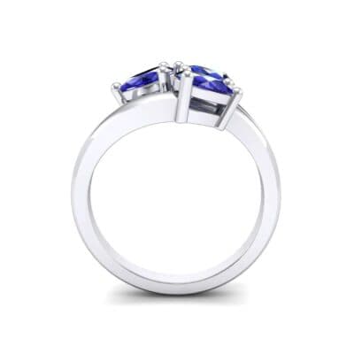 Open Band Pear-Shape Blue Sapphire Ring (1.08 CTW) Side View