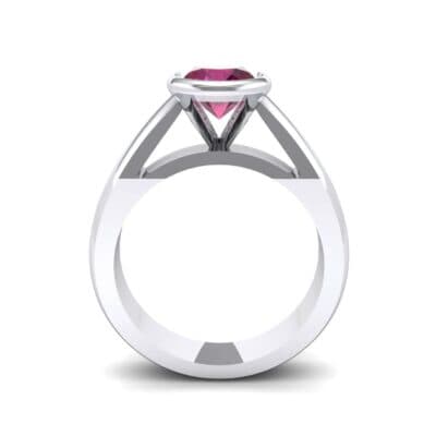 Tapered Bezel-Set Solitaire Ruby Engagement Ring (0.95 CTW) Side View