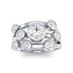 Triple Band Octave Diamond Ring (0.82 CTW) Top Dynamic View