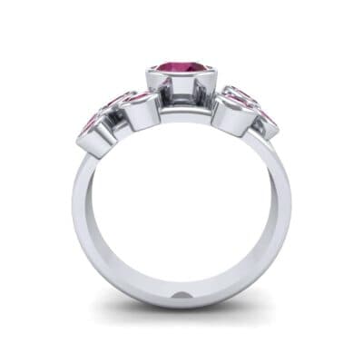 Triple Band Octave Ruby Ring (0.99 CTW) Side View