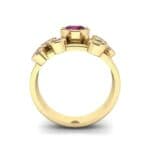Triple Band Octave Ruby Ring (0.99 CTW) Side View