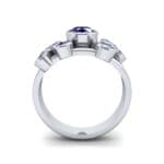 Triple Band Octave Blue Sapphire Ring (0.99 CTW) Side View
