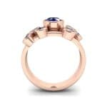 Triple Band Octave Blue Sapphire Ring (0.99 CTW) Side View