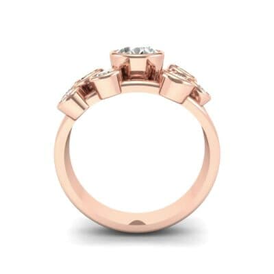Triple Band Octave Diamond Ring (0.82 CTW) Side View