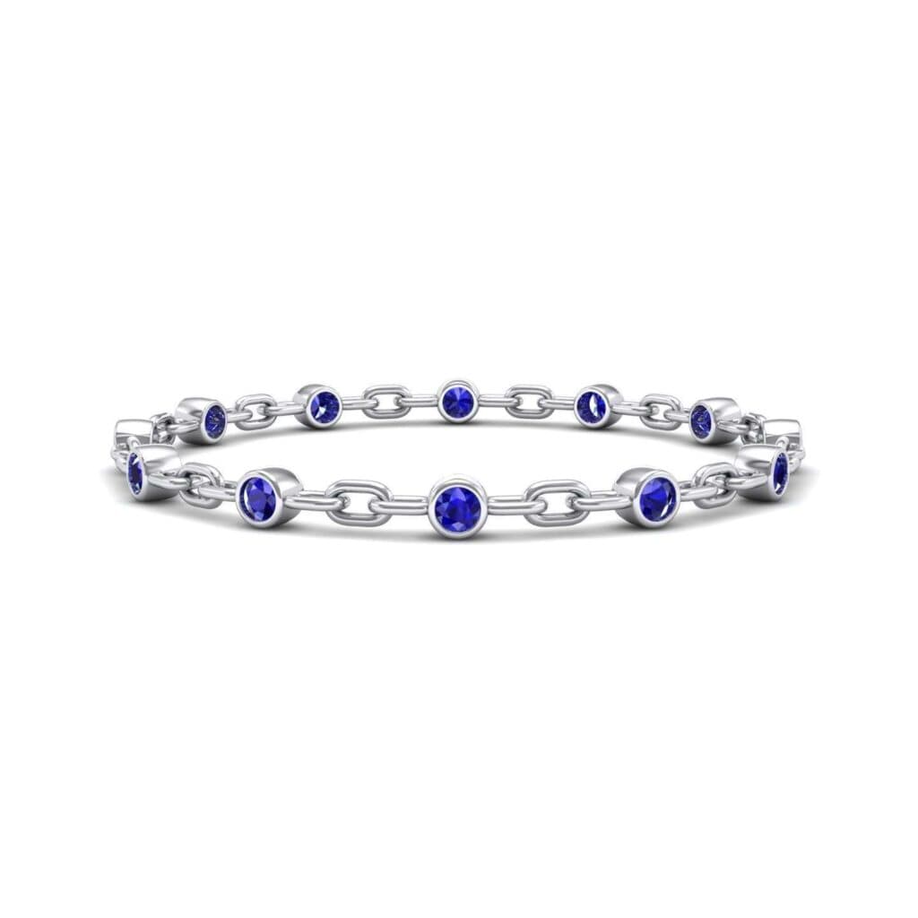 Bezel-Set Blue Sapphire Link Bracelet (0.7 CTW) 4039 Render 1 01 Camera1 Stone 3 Blue Sapphire 0 Floor 0 Metal 4 White Gold 0 Emitter Aqua Light 0