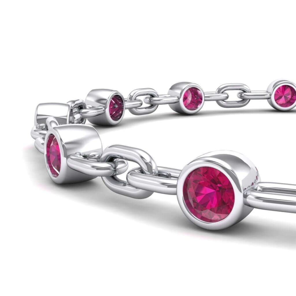 Bezel-Set Ruby Link Bracelet (0.7 CTW) 4039 Render 1 01 Camera2 Stone 2 Ruby 0 Floor 0 Metal 4 White Gold 0 Emitter Aqua Light 0