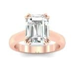 Double Claw Prong Emerald-Cut Diamond Engagement Ring (0.66 CTW) Top Dynamic View