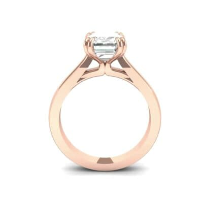 Double Claw Prong Emerald-Cut Diamond Engagement Ring (0.66 CTW) Side View