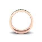 Small Triple Line Emerald Wedding Ring (1.2 CTW) Side View