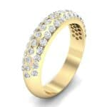 Domed Three-Row Pave Diamond Ring (0.83 CTW) Perspective View