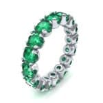 Round Brilliant Emerald Eternity Ring (1.28 CTW) Perspective View