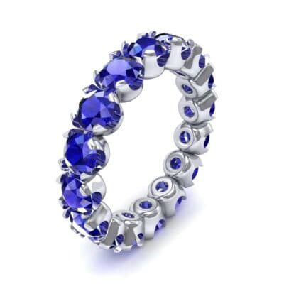 Round Brilliant Blue Sapphire Eternity Ring (1.28 CTW) Perspective View