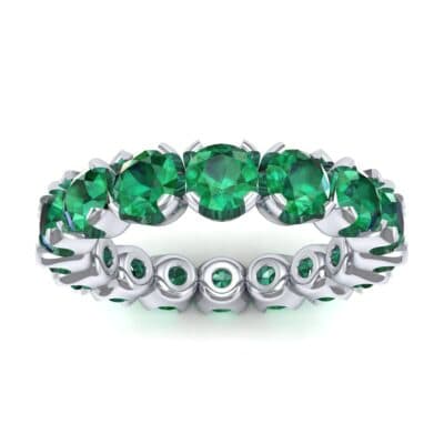 Round Brilliant Emerald Eternity Ring (1.28 CTW) Top Dynamic View