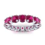 Round Brilliant Ruby Eternity Ring (1.28 CTW) Top Dynamic View