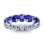 Round Brilliant Blue Sapphire Eternity Ring (1.28 CTW) Top Dynamic View
