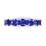 Round Brilliant Blue Sapphire Eternity Ring (1.28 CTW) Top Flat View