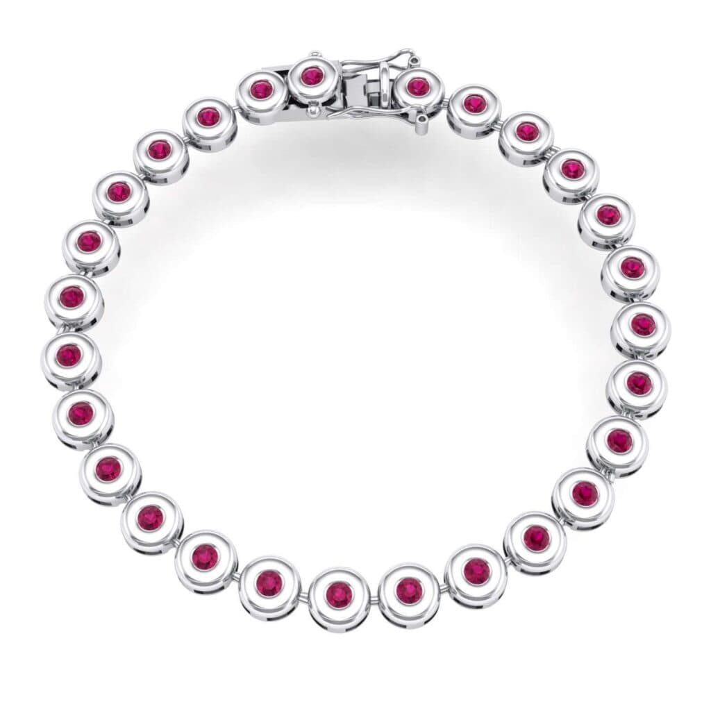 Tiny Bezel-Set Ruby Tennis Bracelet (1.62 CTW) 4127 Render 1 01 Camera1 Stone 2 Ruby 0 Floor 0 Metal 4 White Gold 0 Emitter Aqua Light 0