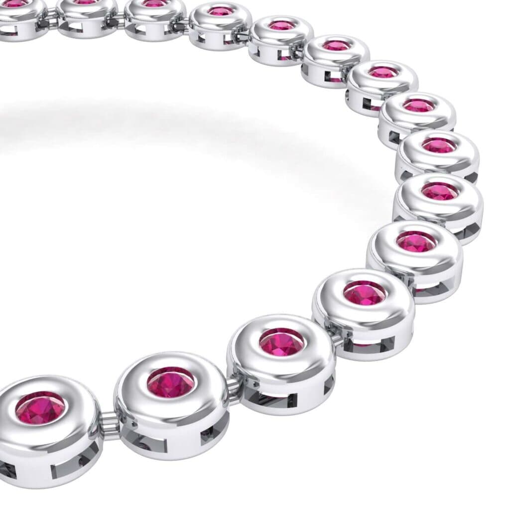 Tiny Bezel-Set Ruby Tennis Bracelet (1.62 CTW) 4127 Render 1 01 Camera2 Stone 2 Ruby 0 Floor 0 Metal 4 White Gold 0 Emitter Aqua Light 0