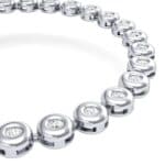 Tiny Bezel-Set Diamond Tennis Bracelet (1.35 CTW) Top Dynamic View