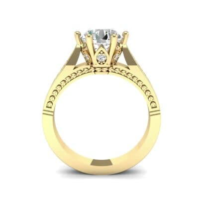 Coronet Engraved Diamond Engagement Ring (0.74 CTW) Side View